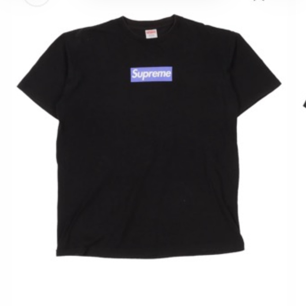 SUPREME PURPLE/Blue BLACK
BOX LOGO TEE. 100% Cotton-Size: XL